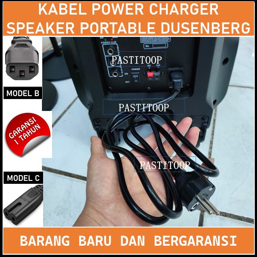 Kabel power charger speaker portable Dusenberg speaker aktif Dusenberg