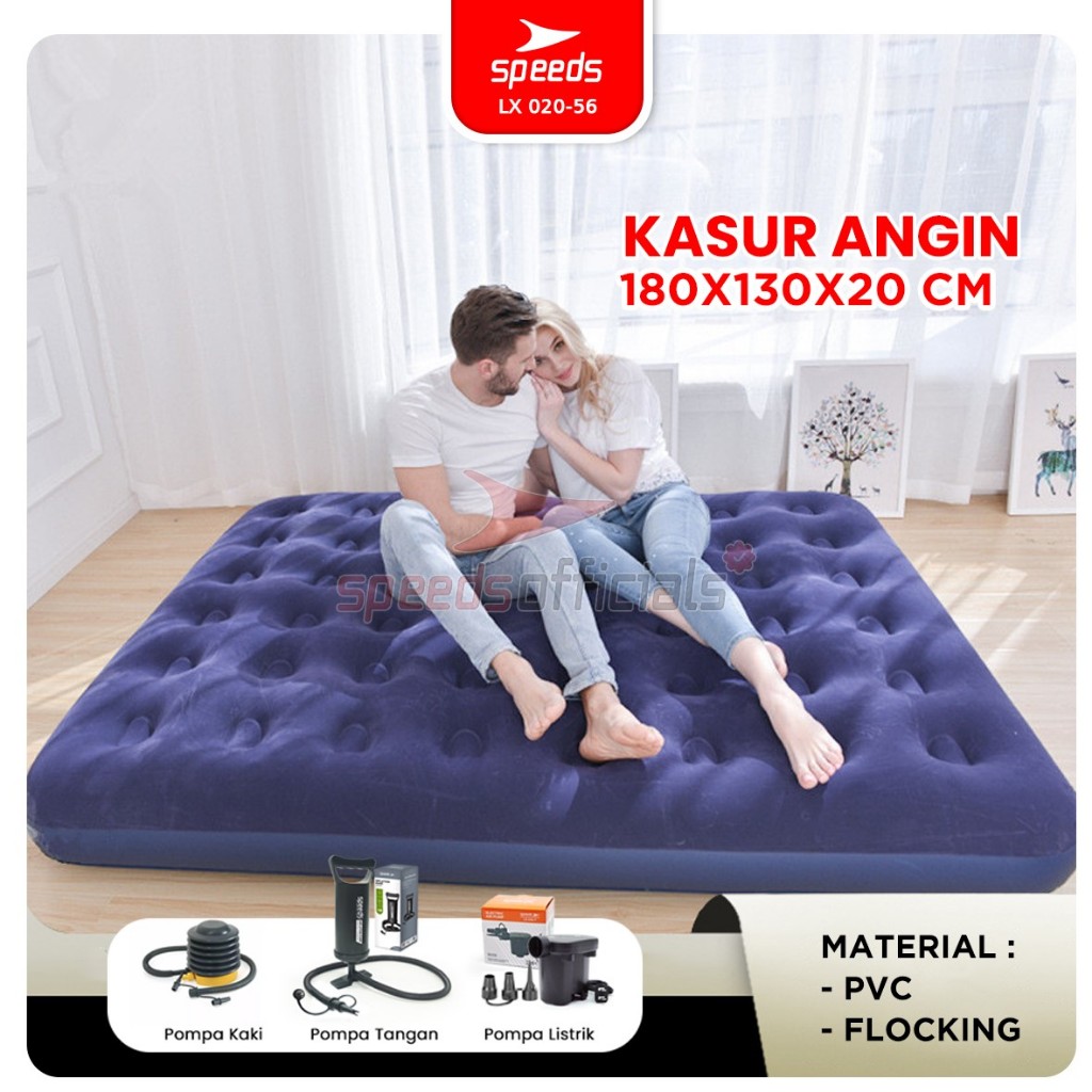 SPEEDS Kasur Angin Matras Tiup Lipat Air Bed Kolam King Size Orang Dewasa Single Double Tidur 020-56