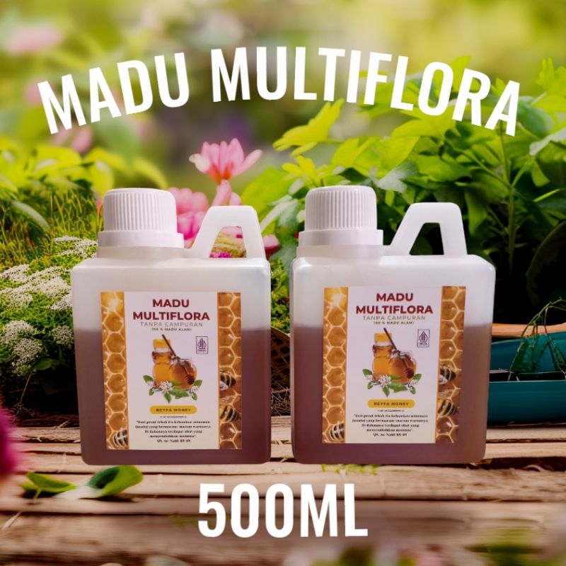 

Madu Multiflora Murni Asli Tanpa Campuran Gula Ukuran 500ml