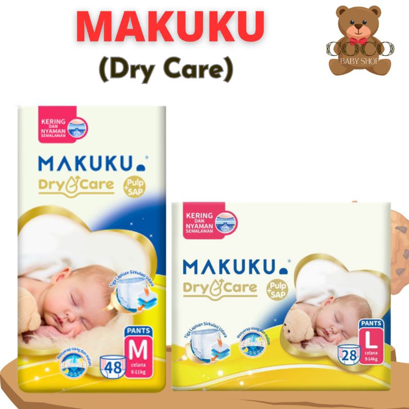 PAMPERS MAKUKU DRY CARE (NB-S/S/M/L/XL)