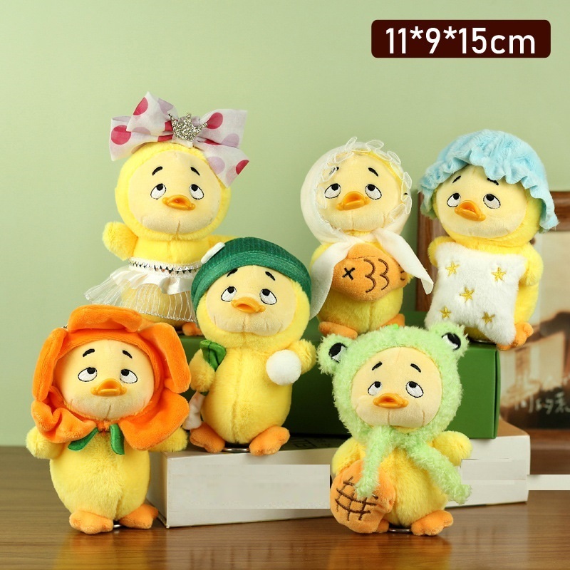 Gantungan kunci boneka upset duck/boneka bebek lucu/gantungan kunci bebek lucu