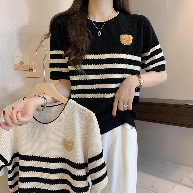 HCL Baju Atasan Rajut Wanita Ligo - Blus Basic Rajut Import Simple Trendy