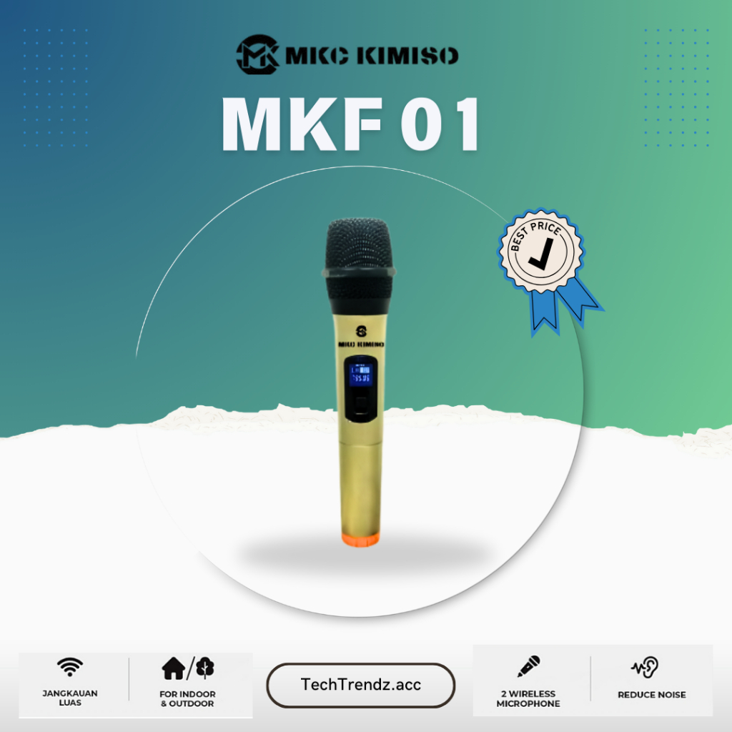 MICROPHONE MKF-01 WIRELESS MIC KARAOKE SINGLE MIC