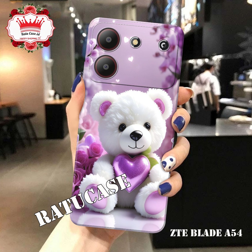 Softcase ZTE Blade A54 - Case pro camera - MOTIF KEREN - bahan karet lentur - casing ZTE Blade A54 -