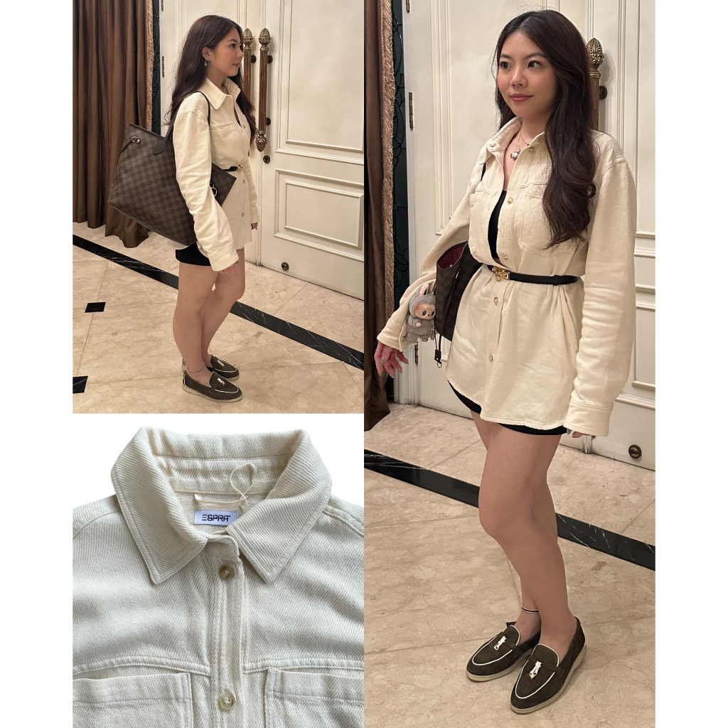 Jaket Tipis Kodorai Lembut Esprit Women Soft Corduroy Shirt Jacket  - 7184