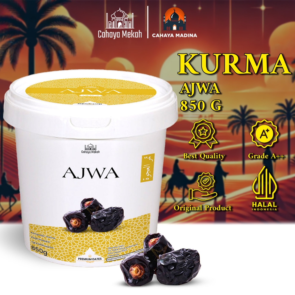 

Kurma Ajwa 850 Gram Asli Madinah / Ajwa Asli Original Kurma Nabi Premium Original High Premium
