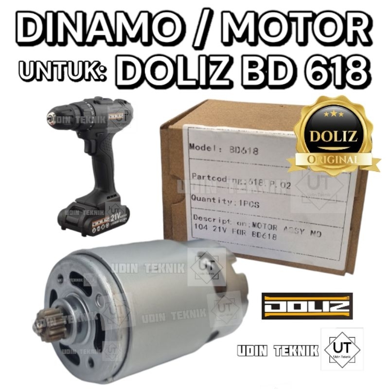 DINAMO MOTOR ASSY DOLIZ BD618 MOTOR MESIN BOR CORDLESS DOLIZ BD 618 ORIGINAL
