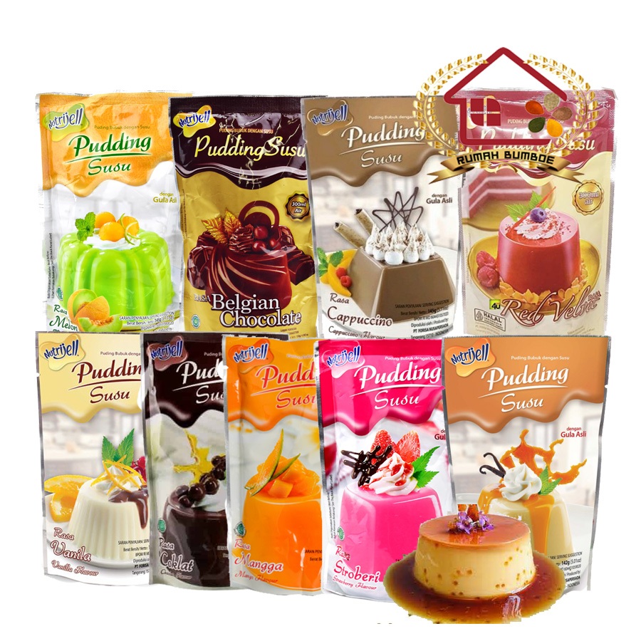 

(120 - 145 gr) NUTRIJELL PUDING SUSU Instant Aneka Rasa