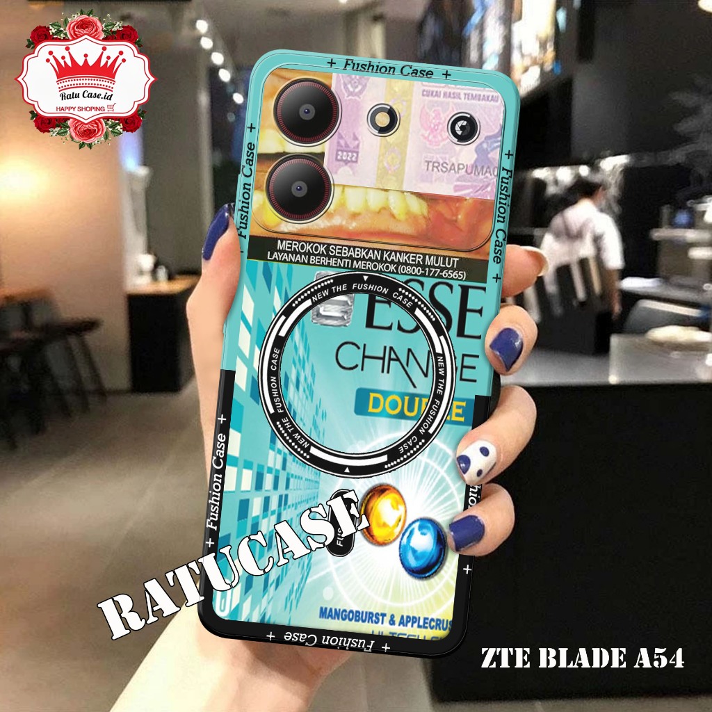 Softcase ZTE Blade A54 - Case pro camera - MOTIF KEREN - bahan karet lentur - casing ZTE Blade A54 -