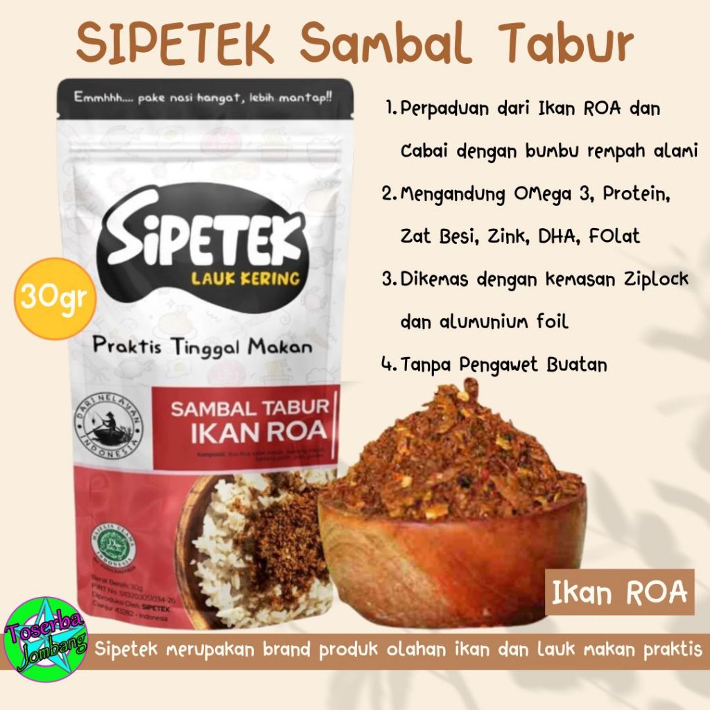 

Sipetek Sambal Tabur Ikan Roa