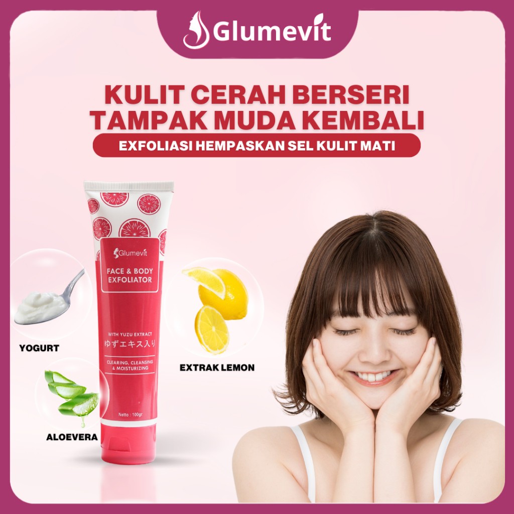 VIRAL AMPUH Eksfoliasi Glumevit Cerah Bersinar Gel Exfoliating Glumevit Mengangkat Kulit Mati Pada W