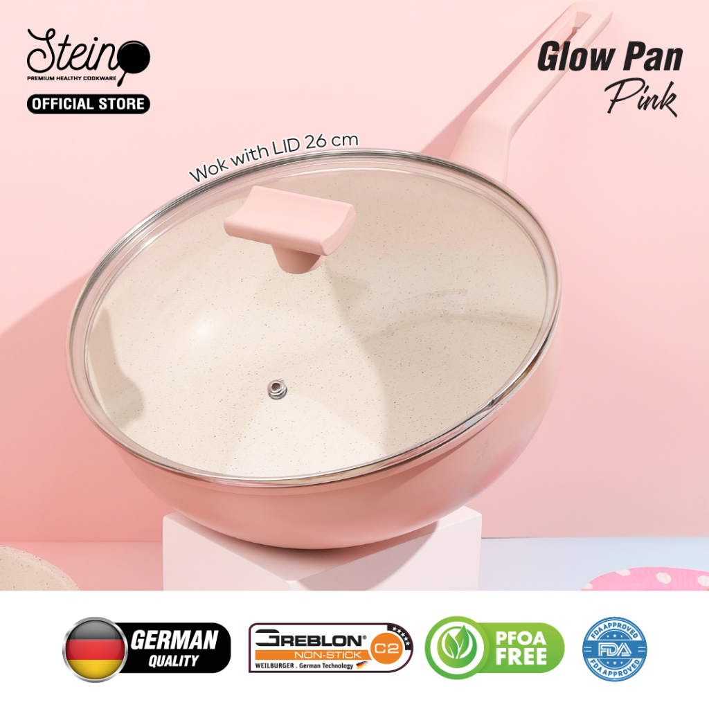 STEIN Glowpan Wok 26cm (Panci Satuan) | Panci Anti-Lengket German | Panci Masak Official Store