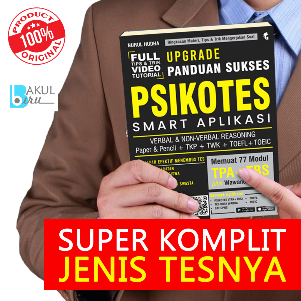 BUKU PSIKOTES - BUKU TES PSIKOTES - BUKU VERBAL - BUKU TPA PSIKOTES PANDUAN SUKSES PSIKOTES VERBAL