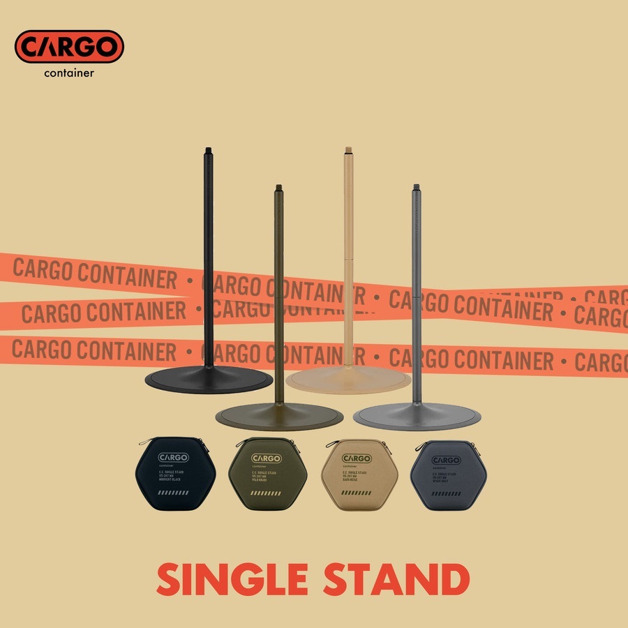 Single Stand CARGO CONTAINER Stand Lampu Multifungsi Dudukan Lampu Camping Outdoor