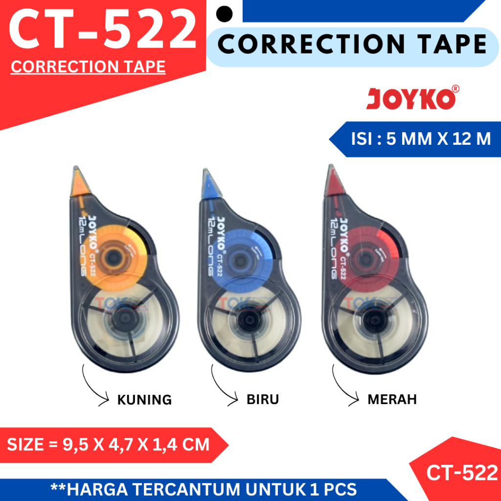 

Tipex Roll / Correction Tape Joyko CT-522