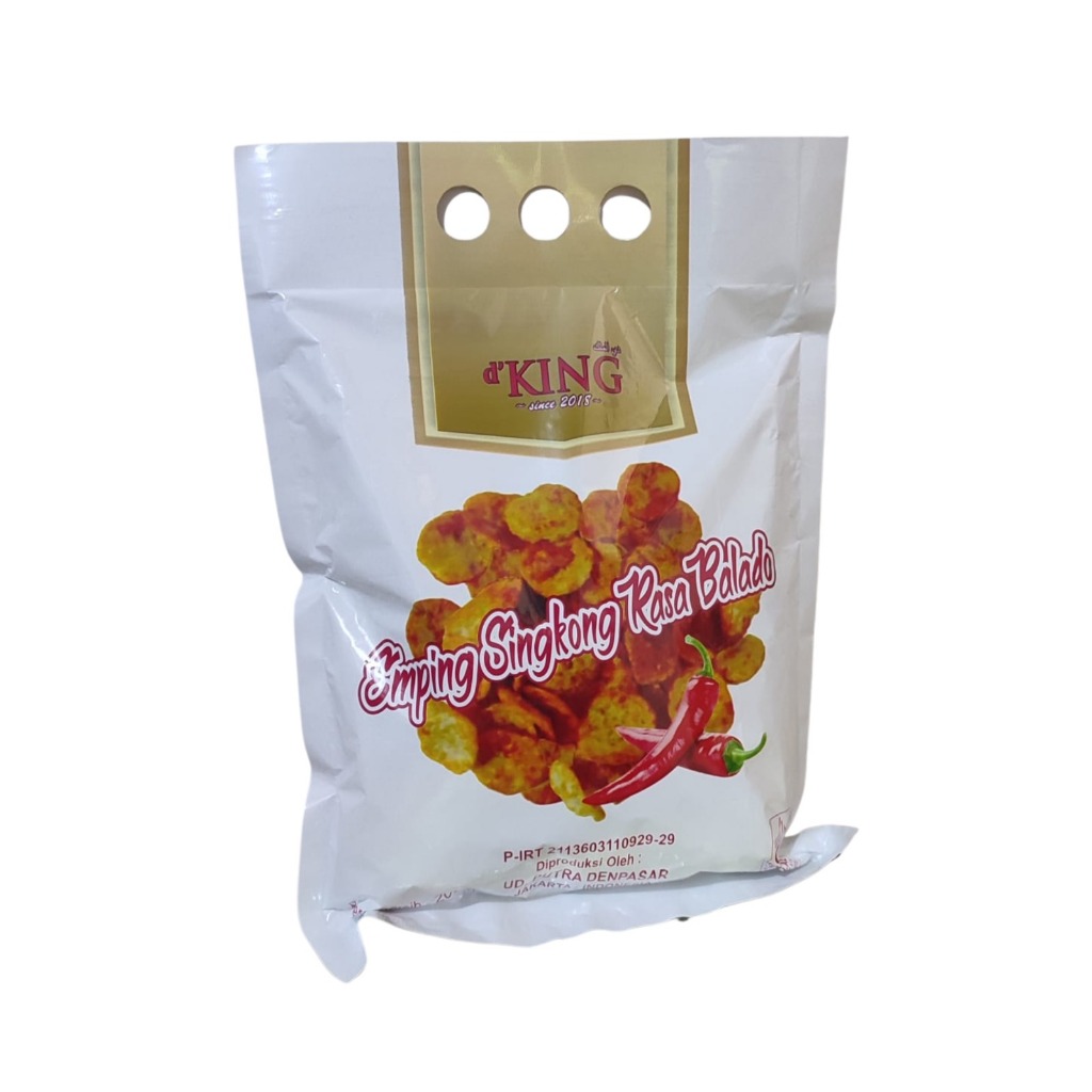 

D'king Kripik Emping 200gr Keripik Singkong Balado Krupuk Mping Bumbu Pedas Manis