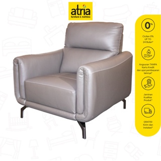Atria Brian Sofa 1 Seater Atria Half Leather Grey
