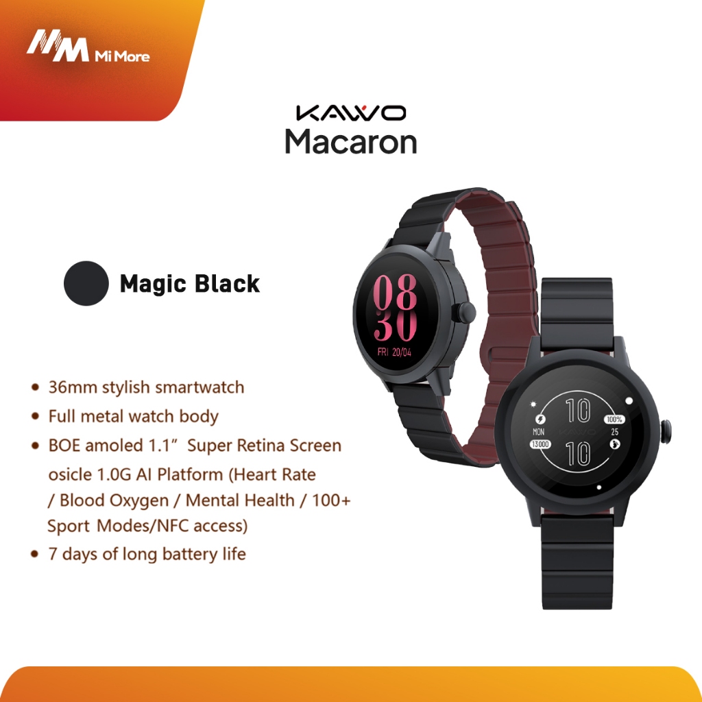 New Smart Watch KAVVO Macaron Magic Black
