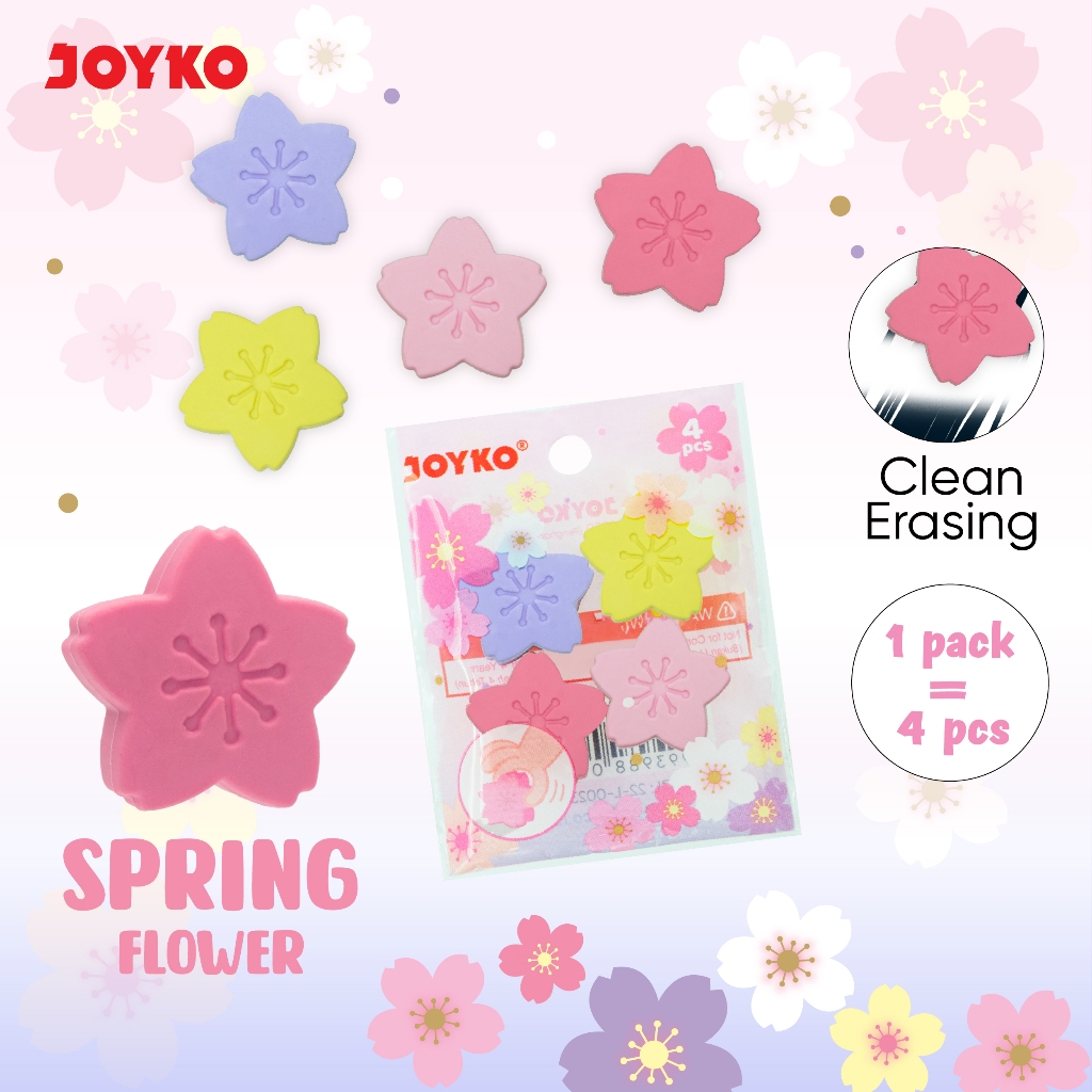 

Penghapus Eraser Joyko ER-142 Spring Flower 1 Pack 4 Pcs