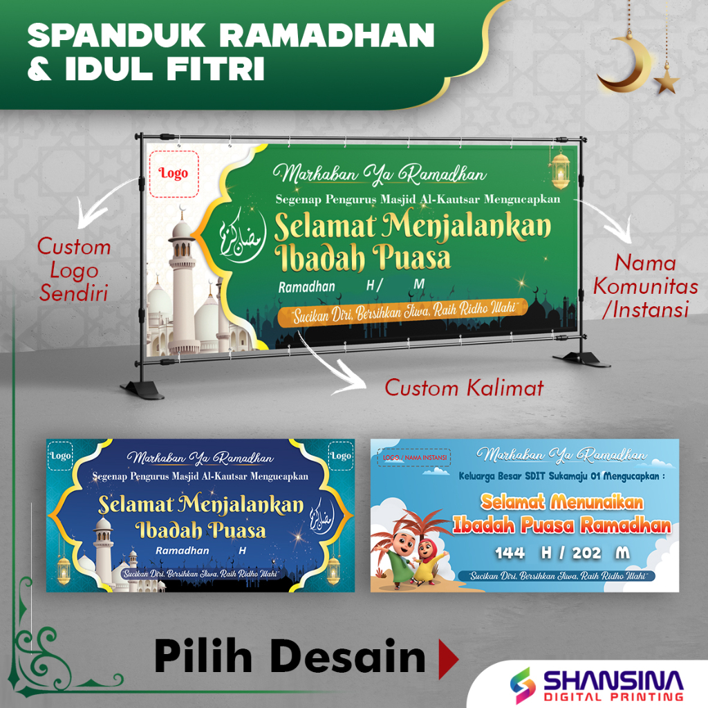 

SPANDUK / BANNER RAMADHAN & IDUL FITRI 1446 H / 2025