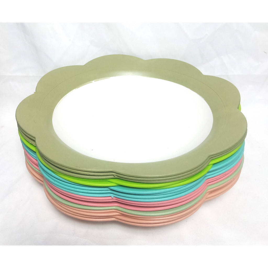 Piring makan bunga pacifik Asia moge/ Piring plastik