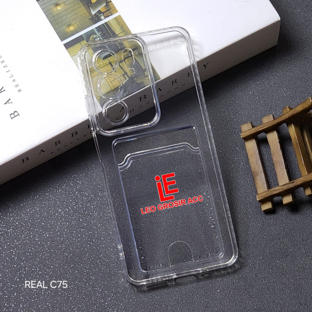 REALME C75 CASE CARD BENING SOFT CASE CLEAR SLOT KARTU CASE WALLET REALME C75
