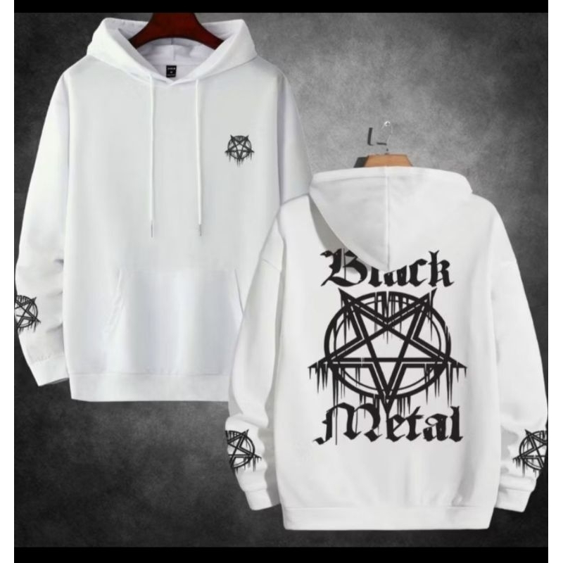 Hoodie distro unisex black metal