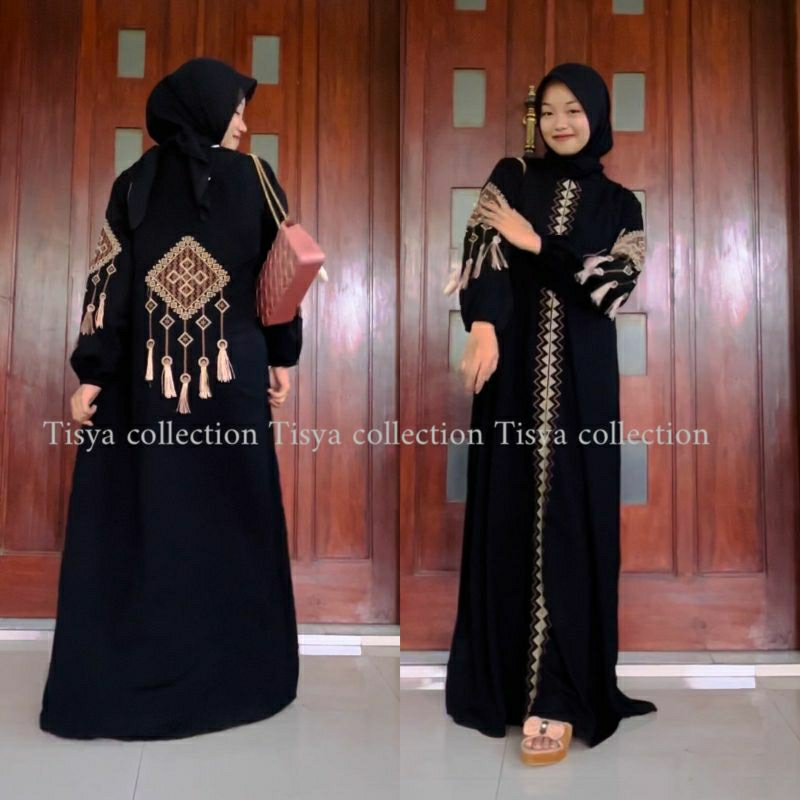 abaya remaja terbaru gamis hitam premium turki madinah