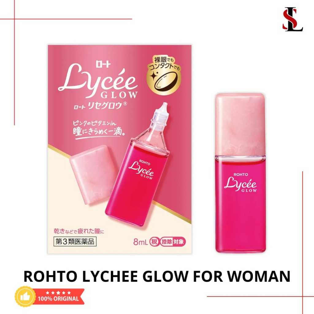 Rohto Lycee Glow Eye Drops 8ml For Woman Original Japan
