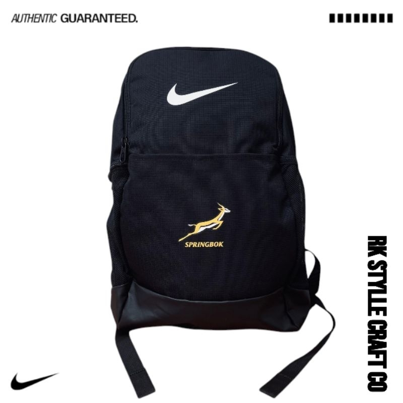 Tas Ransel || Tas Pria || Tas Unisex || Nike Brasilia x Springbok Training Backpack Medium 24L Black