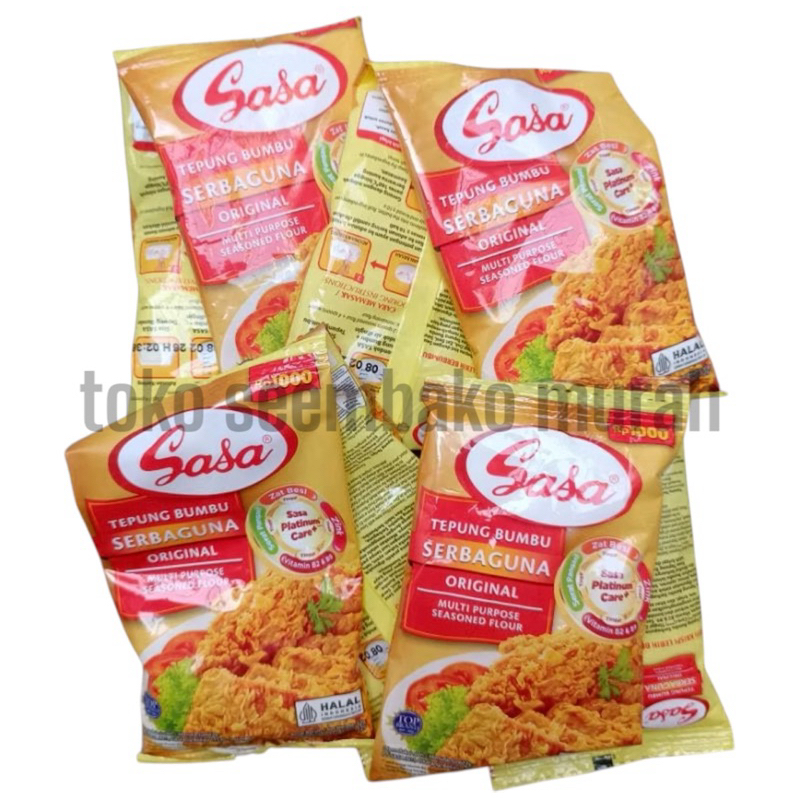 

Sasa Tepung Bumbu Serbaguna renyah gurih 32gram 10 Sachet(1 renteng)
