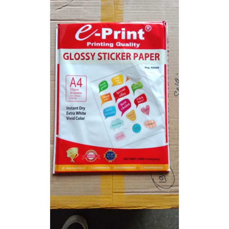 

e-Print Sticker Glossy Photo Paper A4