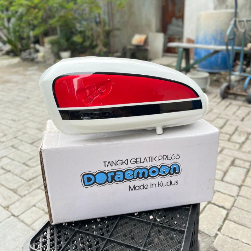 TANGKI CB 100 GELATIK PRES DORAEMON TANGKI CB 100 DILAN MERAH HITAM CAT MODEL ORIGINAL