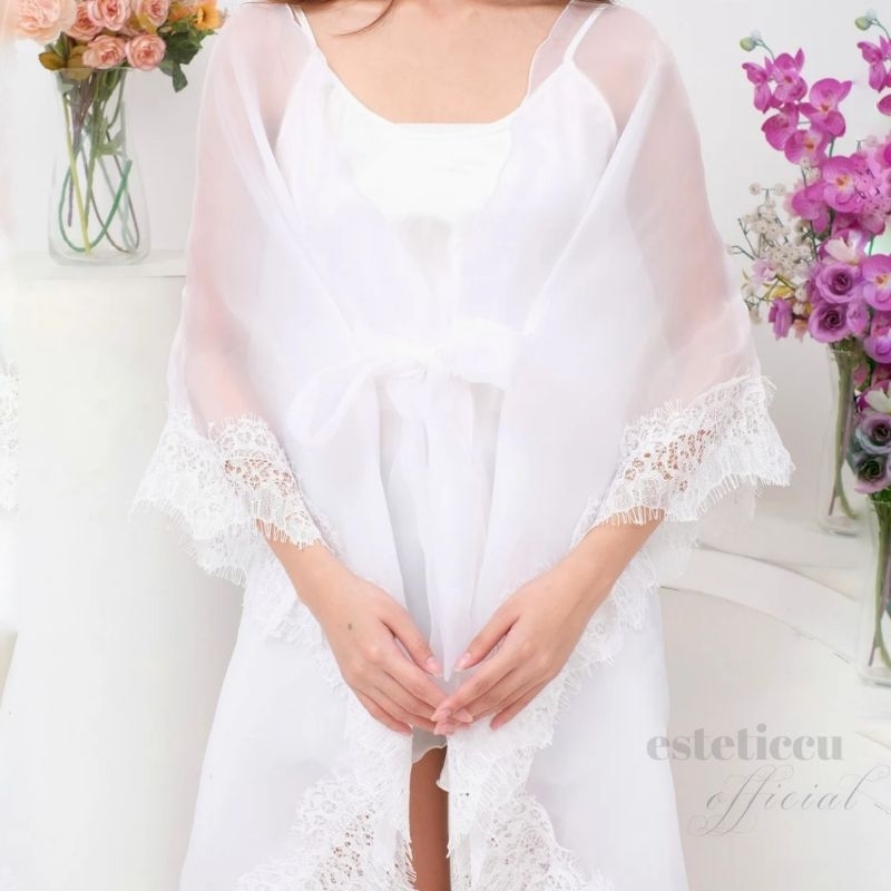 YOURA ROBE - Wedding Robe / Kimono Bride / Outer Organza