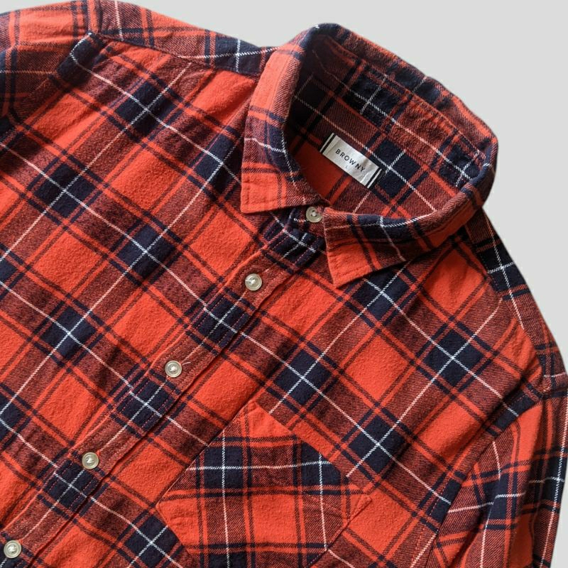 Kemeja flanel BROWNY