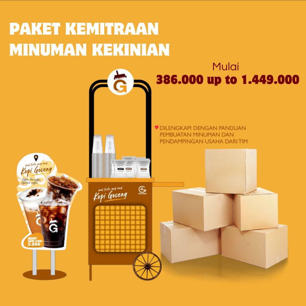 

PAKET USAHA MINUMAN KEKINIAN KOPI GOCENG