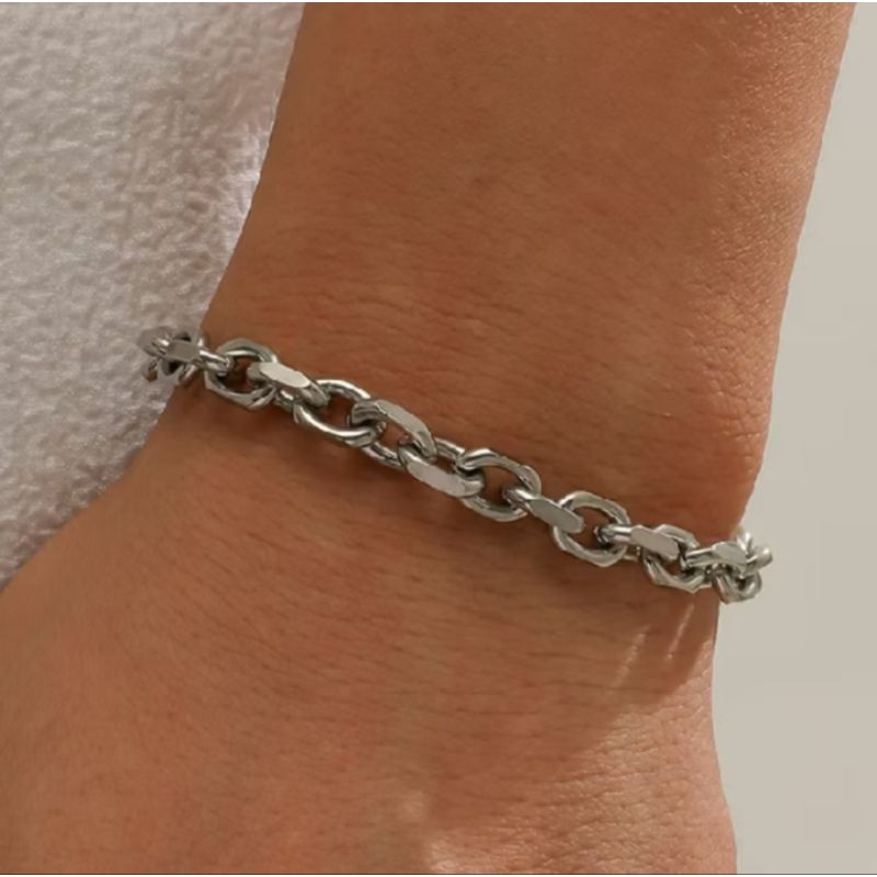 GELANG RANTAI BAHAN TITANIUM ANTI KARAT ANTI LUNTUR fashion laki-laki titanium