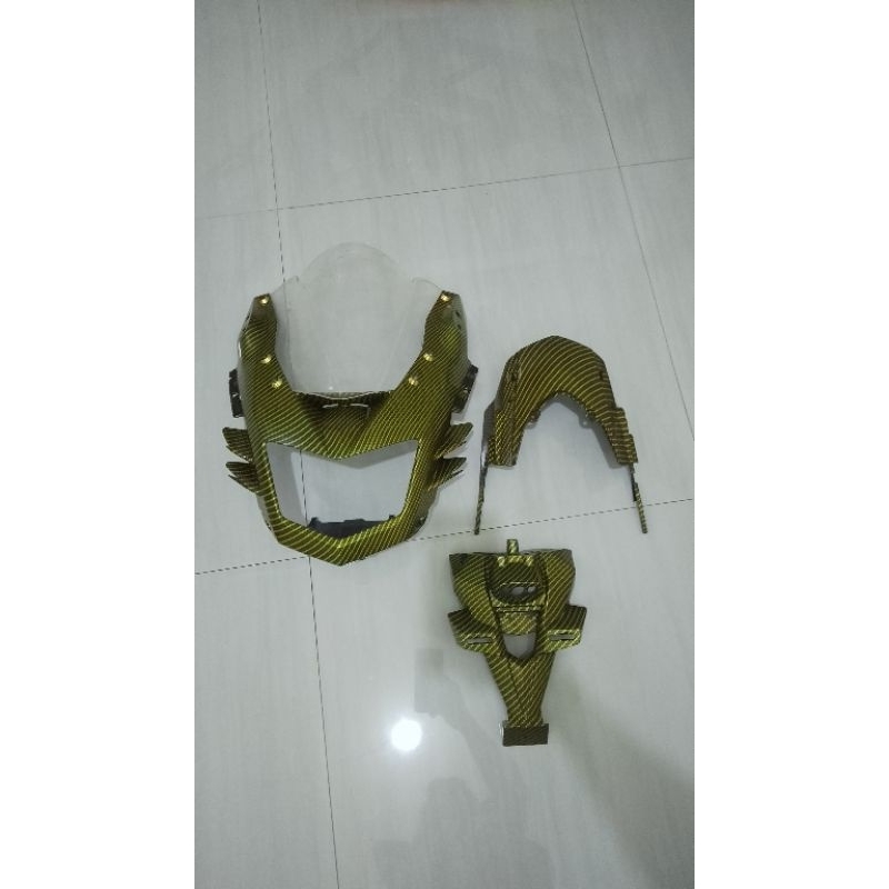 batok  depan set visor slebor ninja RR new karbon