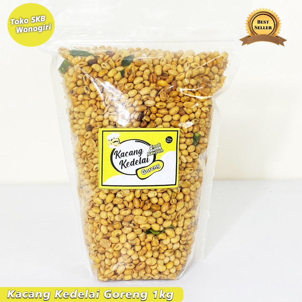 

Kacang Kedelai Goreng 1kg Rasa Gurih dan Asin Kedelai Premium