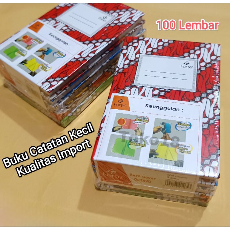 

1 Pak Buku Oktavo 100 Lembar(5 Buku) / Buku Catatan Kecil