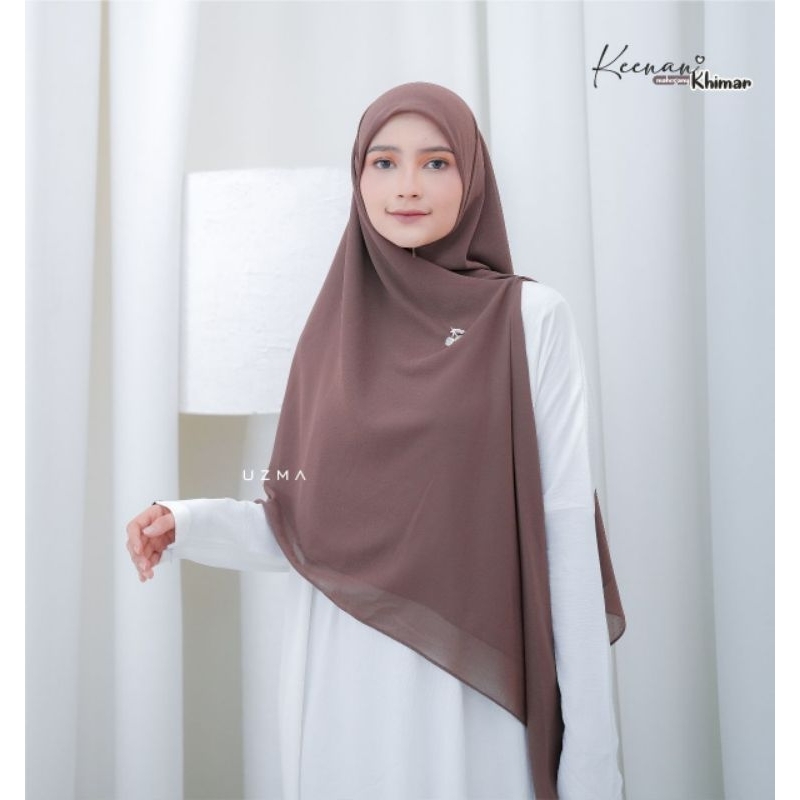 Keenan Khimar uzma | segiempat instan | segiempat zipper resliting | kerudung ceruty babydoll premiu
