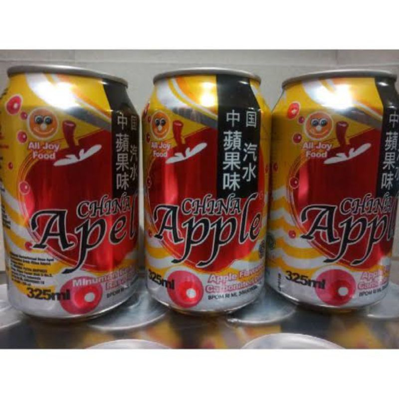 Minuman kaleng all joy apple 325ml 1dus 24kaleng