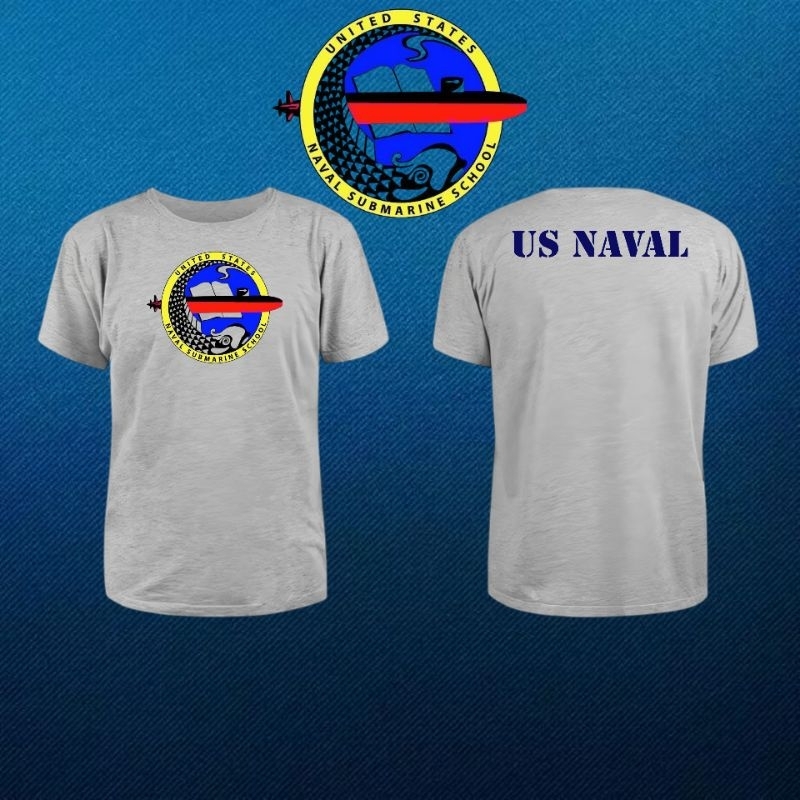 KAOS US ARMY T Shirt Military Design "US NAVAL SUBMARINE SCHOOL"