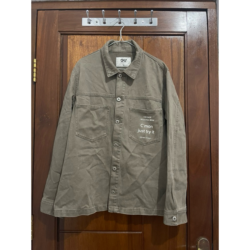 GU/UNIQLO KEMEJA DENIM JEANS UNISEX CEWEK COWO