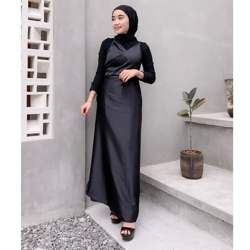 Long Dress Kimono Satin Silk