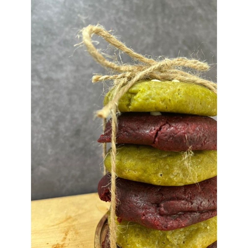 

soft cookies(red Velvet, matcha, black almond)