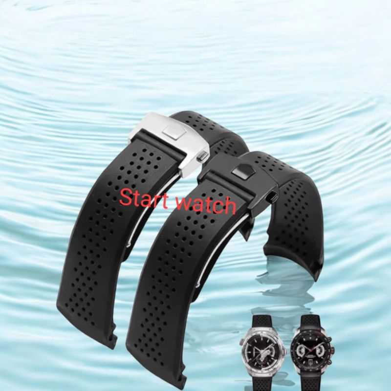 Strap Tali Jam Tangan TAG Heuer Grand Carrera  Aquaracer Rubber Karet Tag Hauer