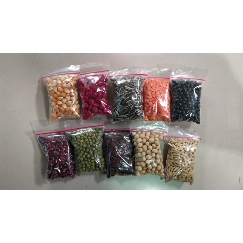 

10 macam kacang dan biji ( Kemasan Sedang Biji2an )
