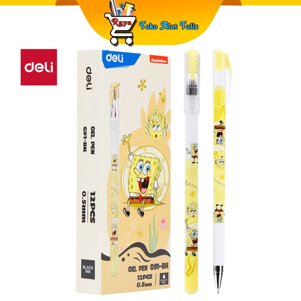 

Deli Pulpen Gel Pen Edisi Spongebob EG91-BK