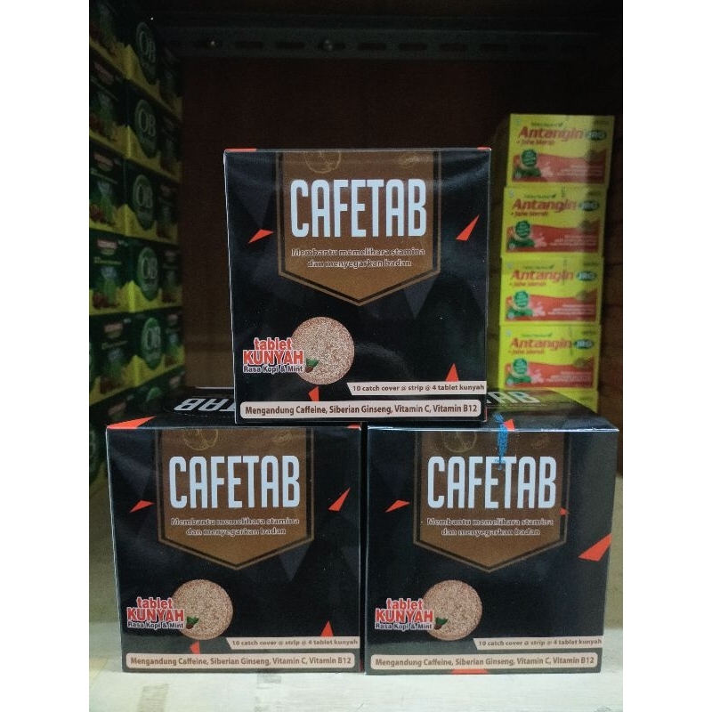 

Tablet Kunyah Anti Ngantuk Cafetab Rasa Kopi & Mint (isi 40 tab)